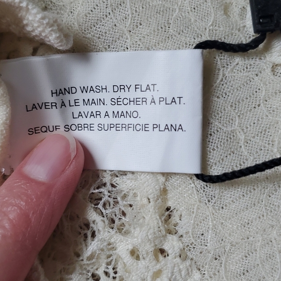 NWT Boho Lace Y2K summer scarf antique white - Picture 4 of 7